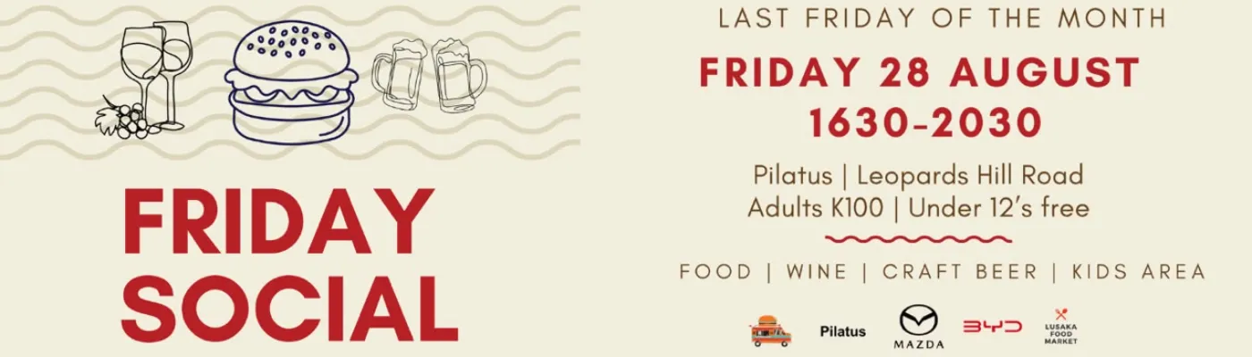 Banner for Friday Social 28 August